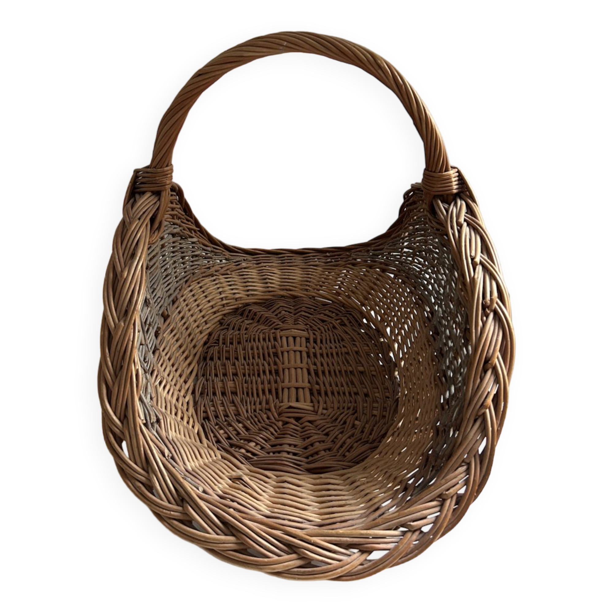 Panier à bûches en osier buff L. 65 cm - AUBRY GASPARD