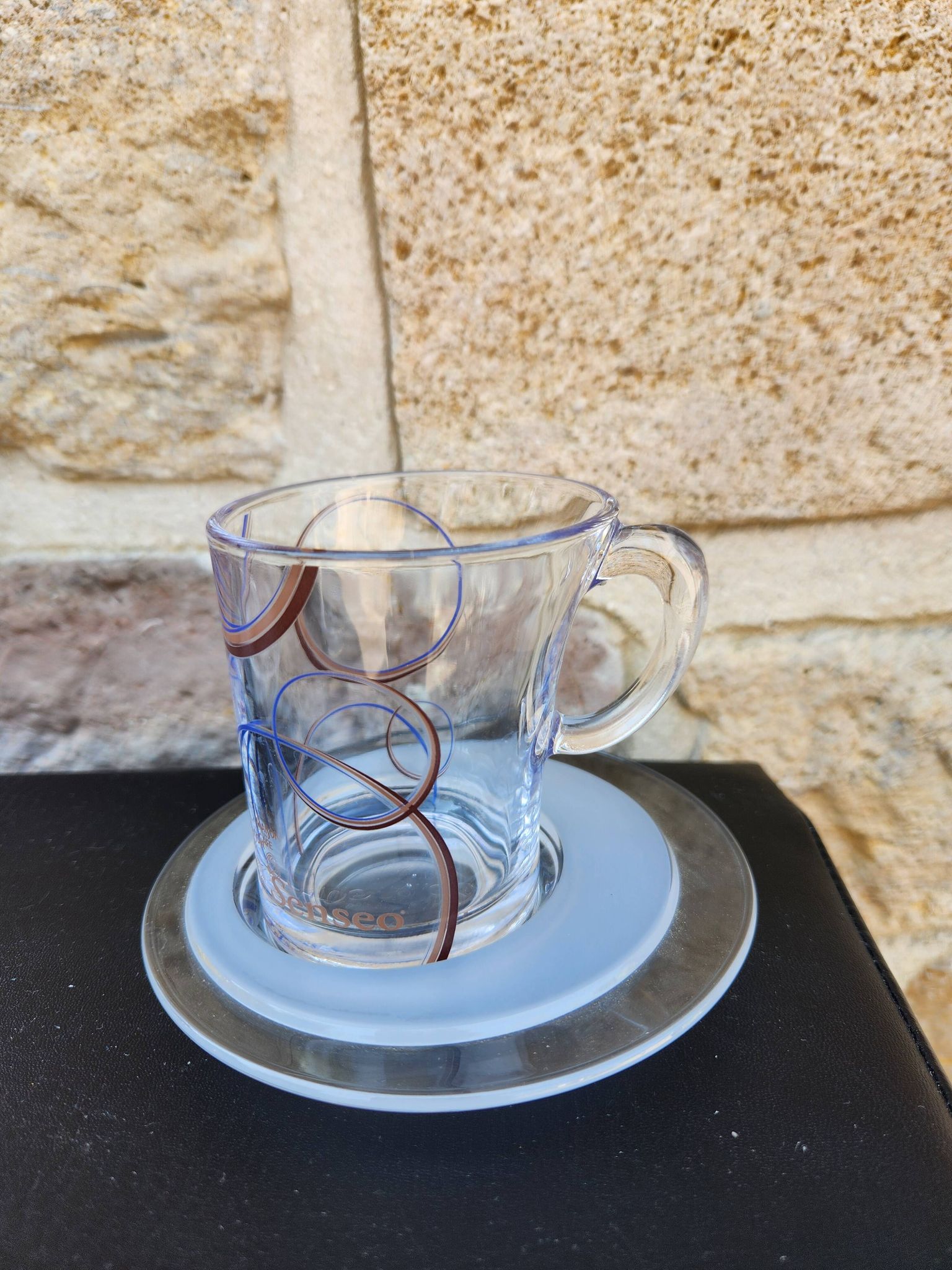 Lot de 4 tasses + sous‑tasses Senseo – Maison du Café – parfait état
