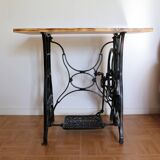 Console with new home sewing machine foot