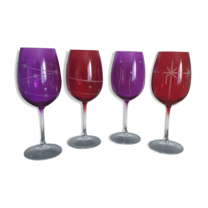 verres à pied en cristal
