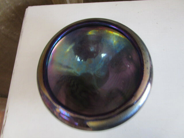Malte blown glass ashtray, phoenician sign