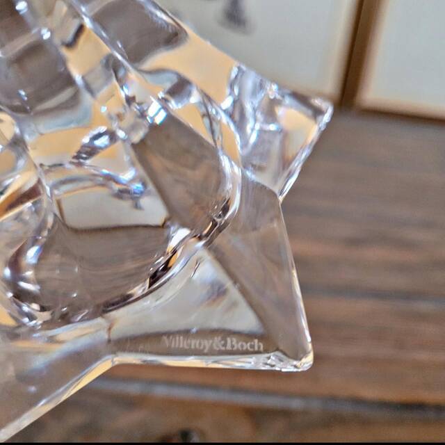 Villeroy & Boch crystal candlestick, star-shaped, for 2 candles