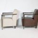 Fauteuils en cuir Franz Fertig Dresden, années 1960.