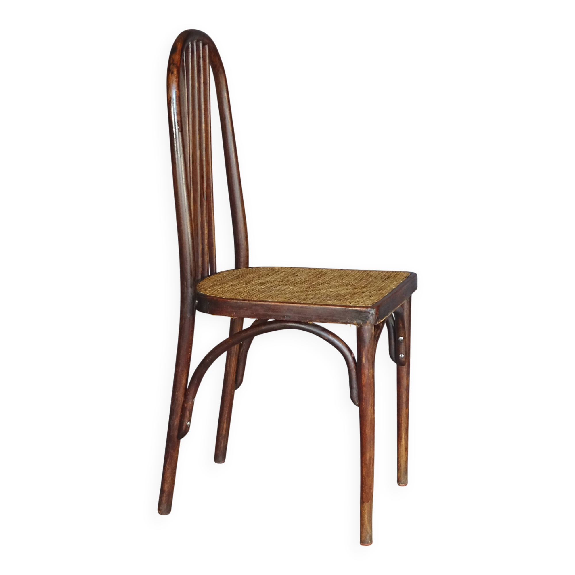 Bistro chair with curved wood by Wojciechow No. 644, not Thonet.