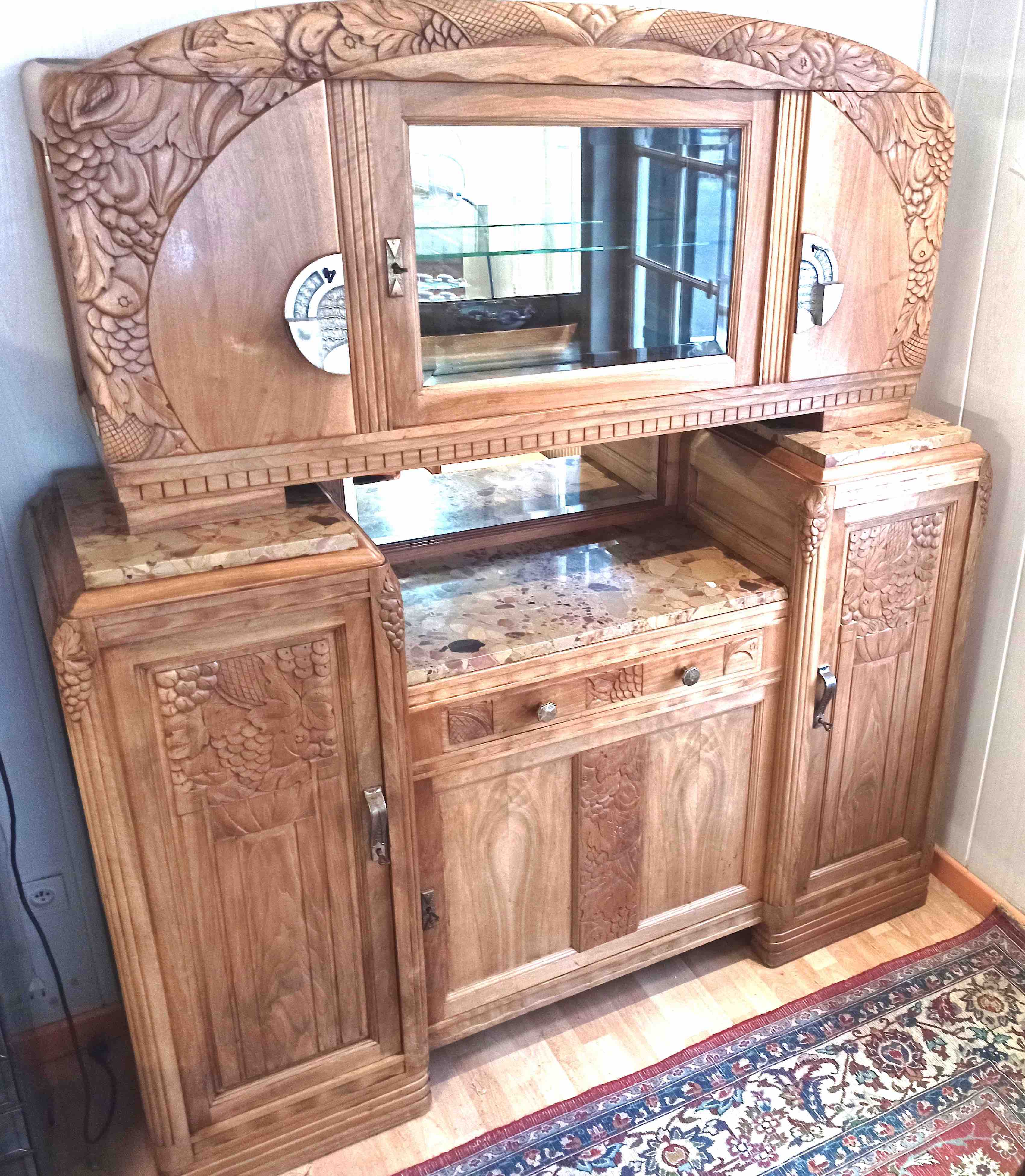 Buffet double corps Art Déco
