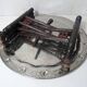 vintage folding oriental coffee table with silver metal top