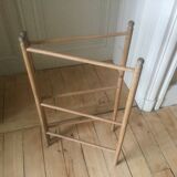 Old natural wood towel rack