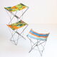 Nomad folding camping stools, France 1950s, set of three.