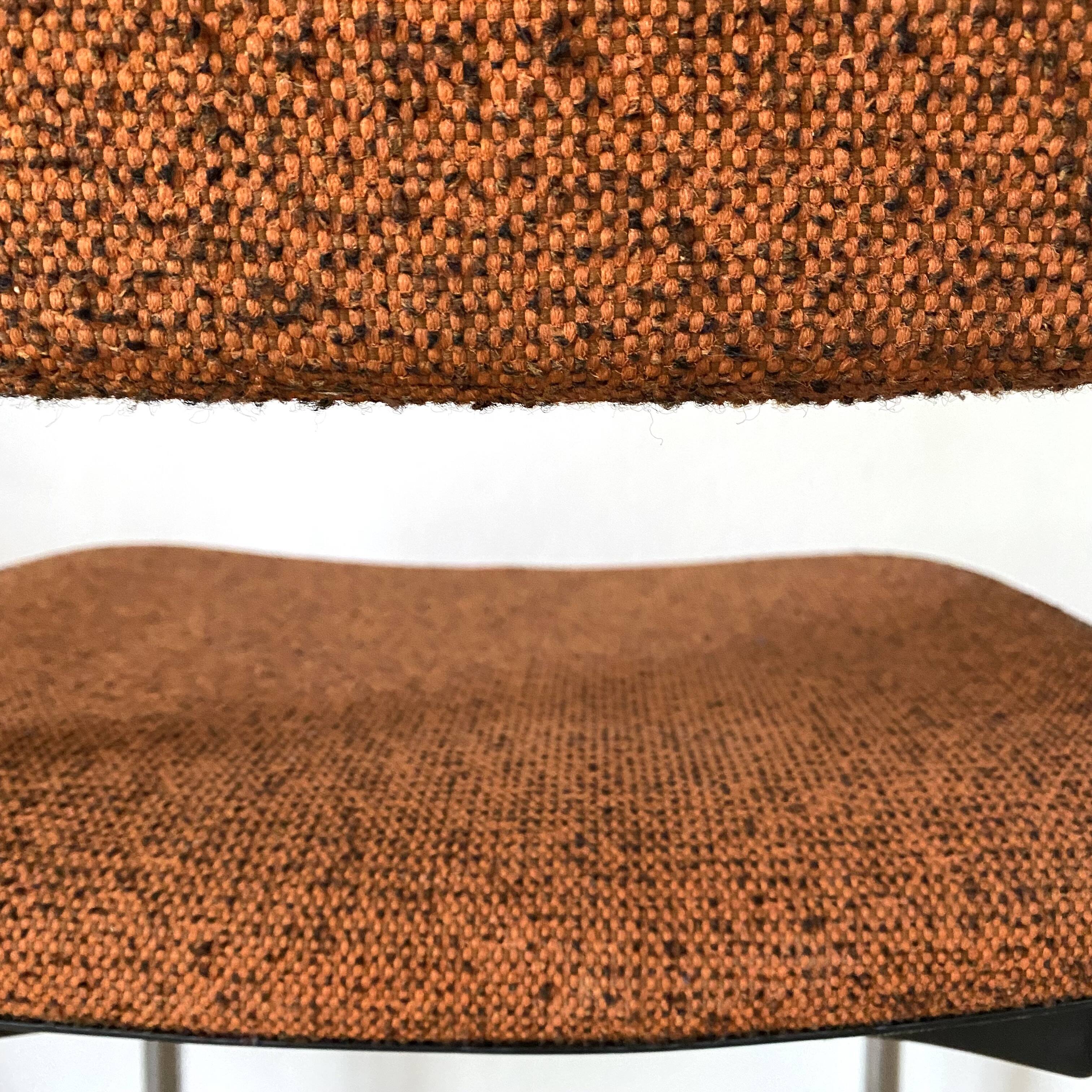 Pair of vintage Eurosit chairs, chrome and tweed, 1970s