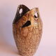 Freeform open worked vase by "Les potiers d'Accolay", France 1970s.