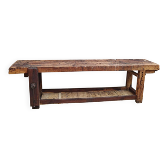 Large oak workbench