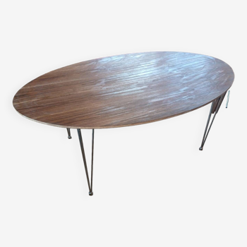Oval rosewood table