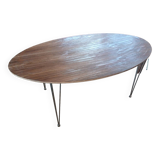 Oval rosewood table