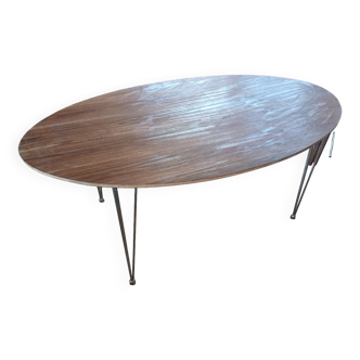 Oval rosewood table