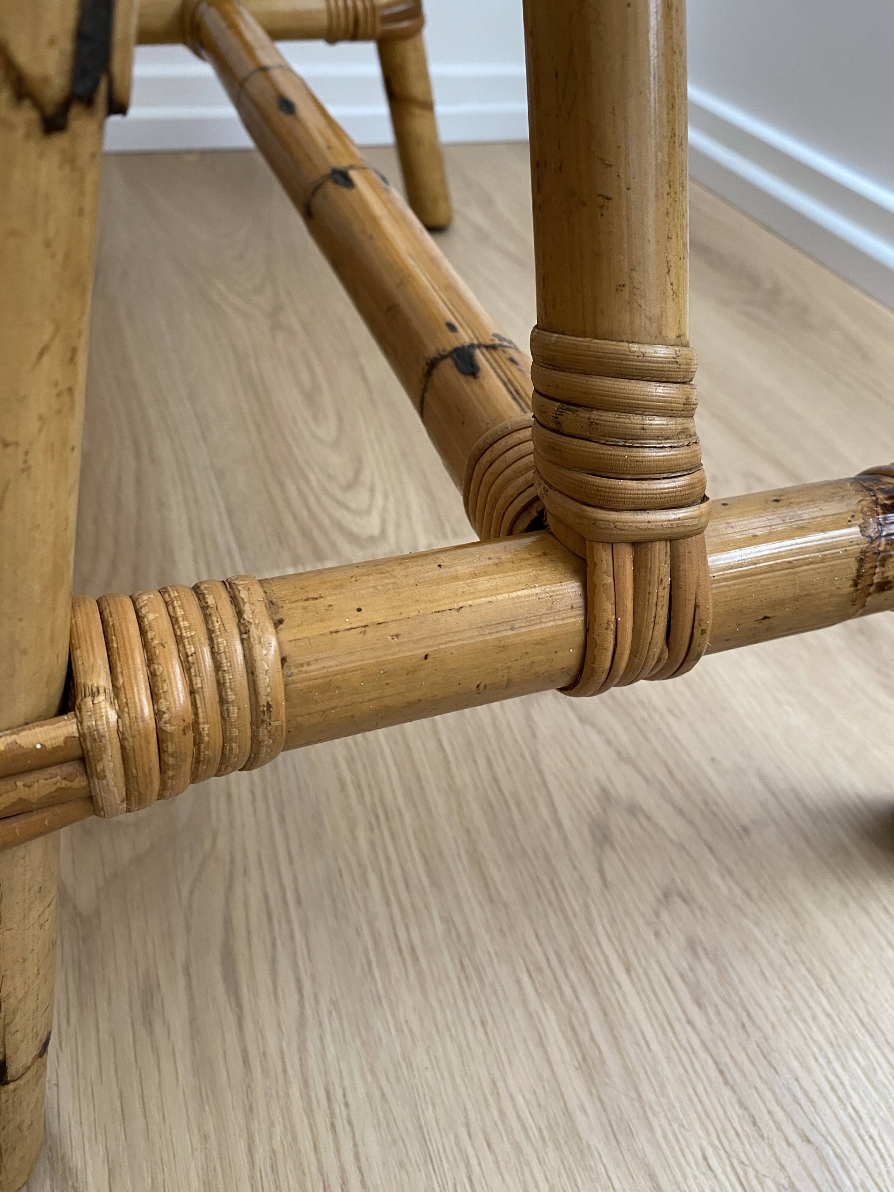 Vintage Bamboo trestles from the 60s/70s for desk, table, side table