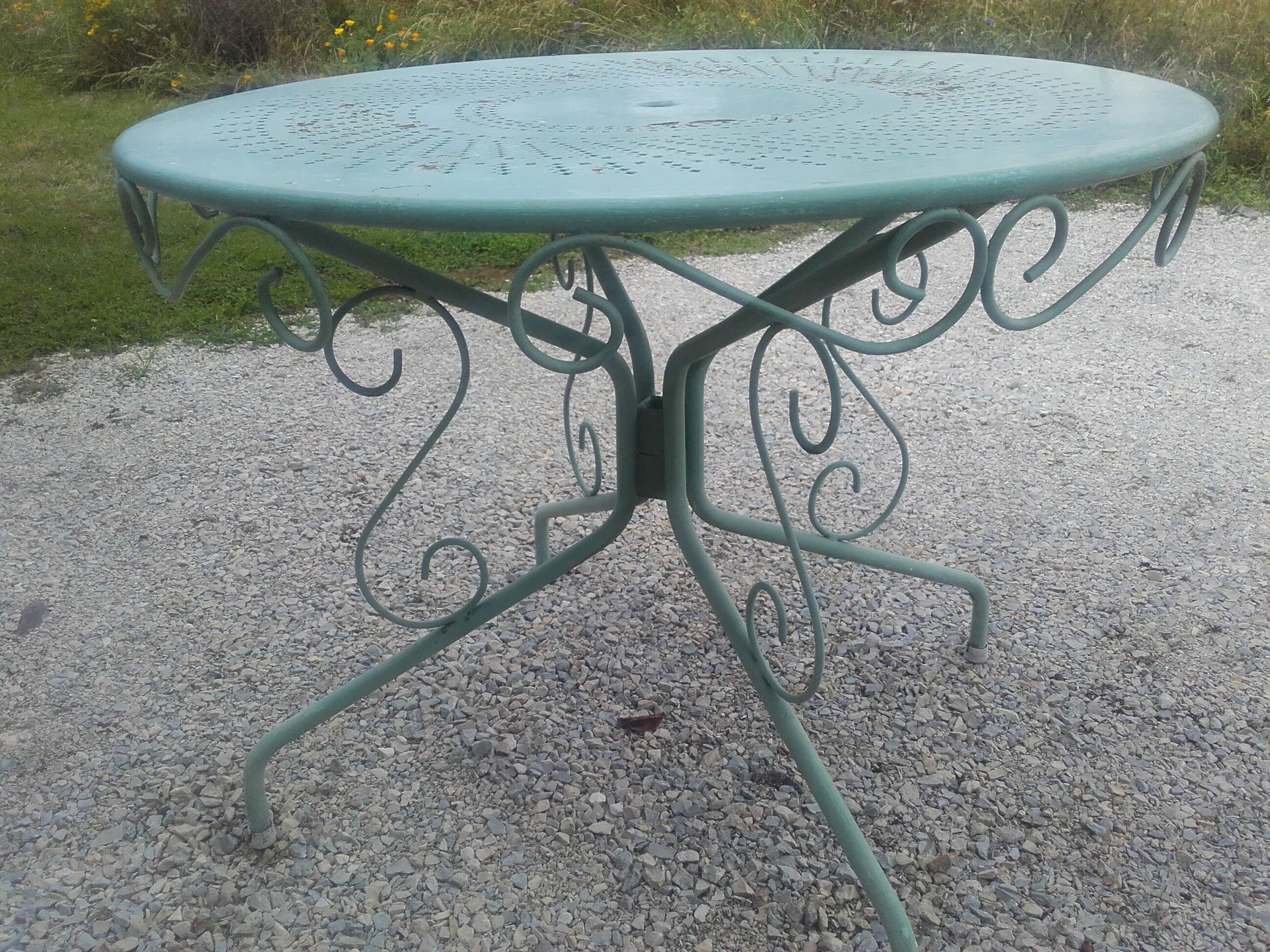 19th century iron garden set.