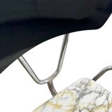 Set of 4 vintage formica chairs with chrome structure