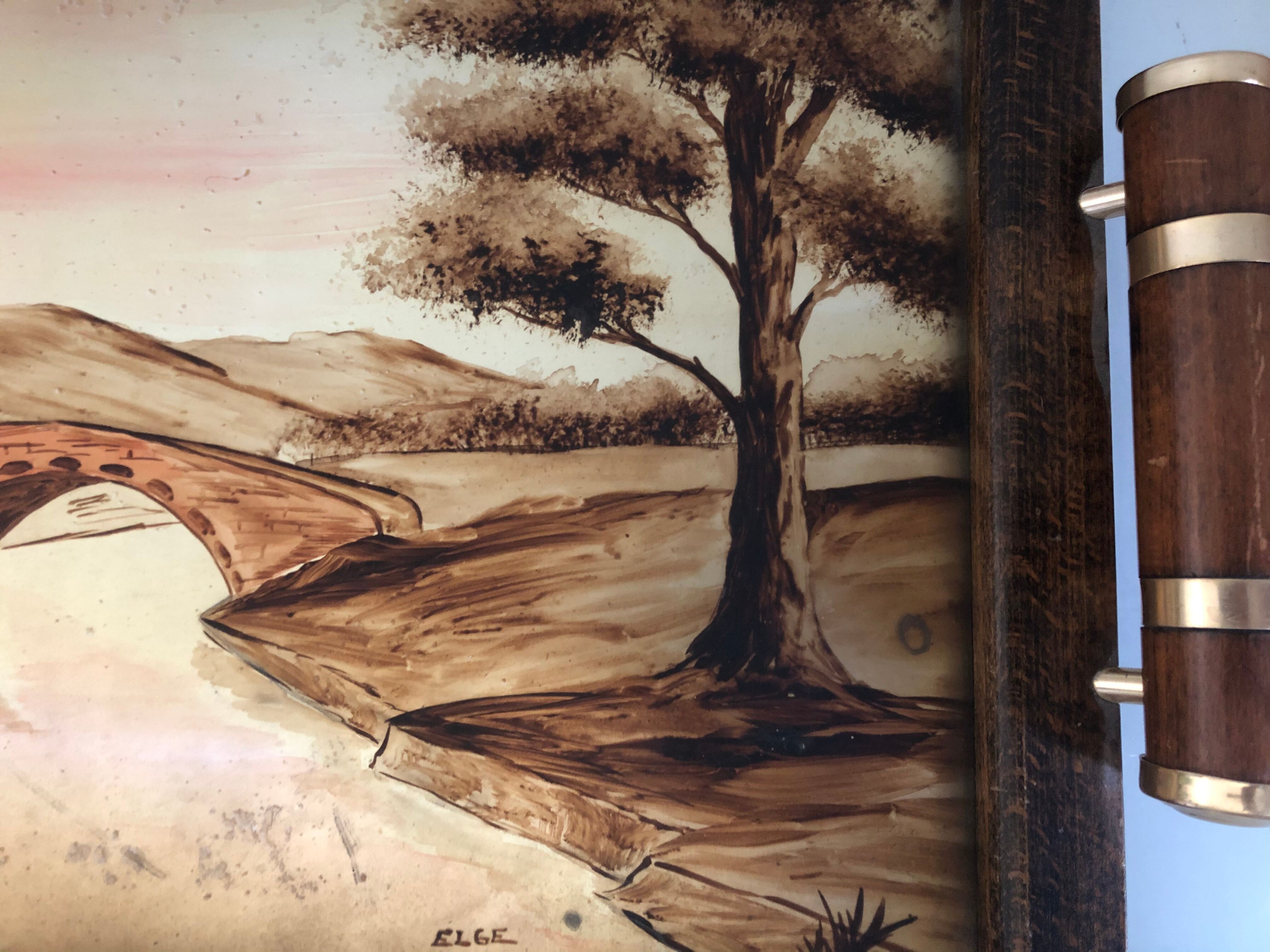 Service tray signed Luc Gérard-Elgé