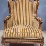 Large Louis XVI style wing chair