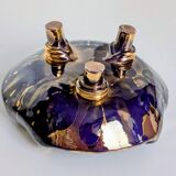Tripod Ashtray Dish in Ceramic - Alcy Paris - Lustrous Enamel and Gold