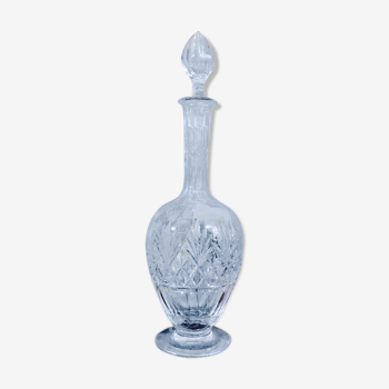 Antique carved crystal decanter - 60