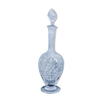 Antique carved crystal decanter - 60