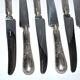 Set of 12 Napoleon Empire table knives - 19th century diamond swan decoration.