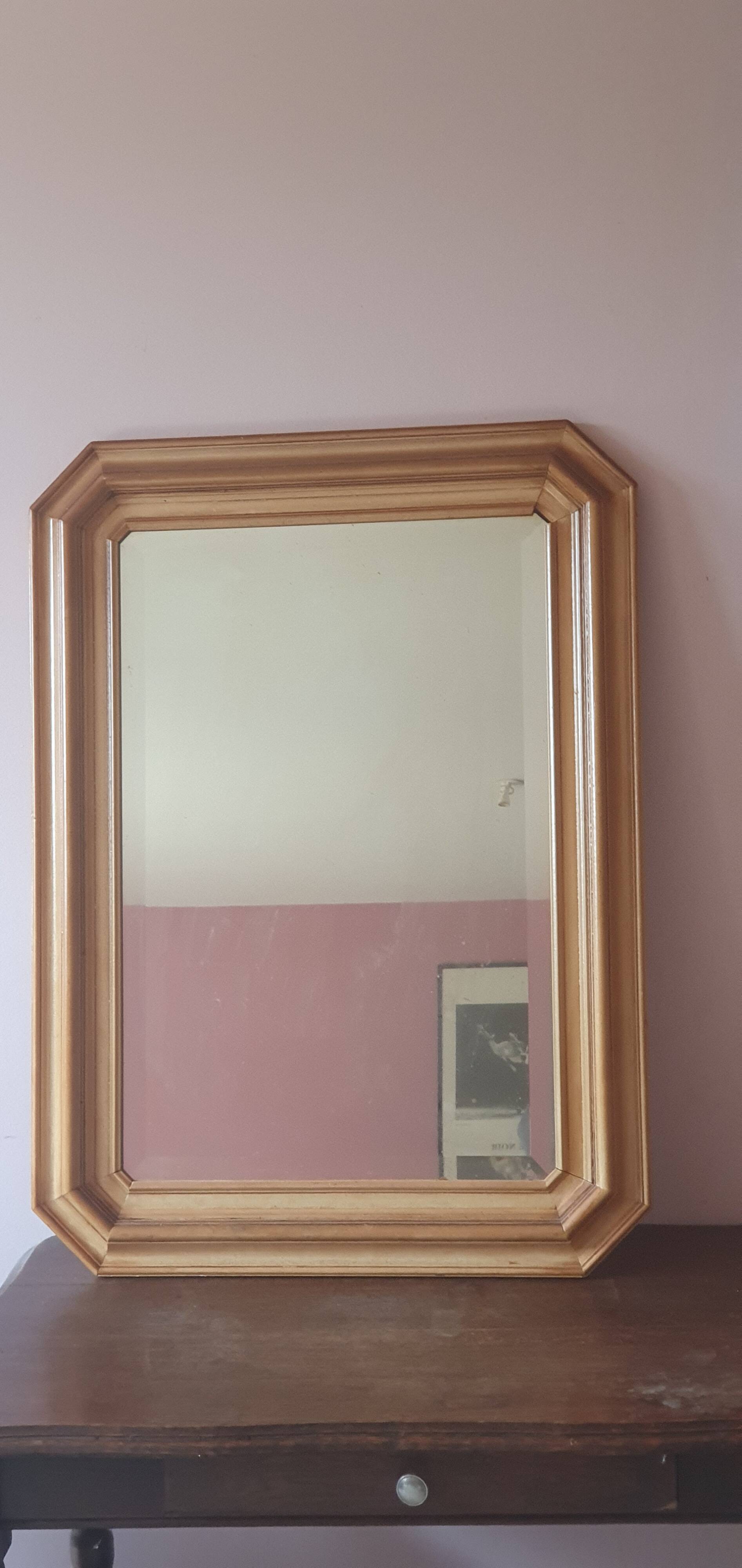 Wall mirror wooden frame 76 cm/56.5 cm