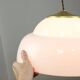 Mid-century Italian Brass and Plexiglass Pendant Lamp