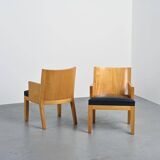 Pair of Stall armchairs by Christian Liaigre, circa 1990