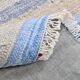 Tapis Kilim à rayures bleu clair 4x6, 117x177 cm