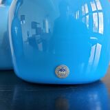 Set of 3 Opal Blue Glass 'Carnaby' Vases by Per Lütken for Holmegaard
