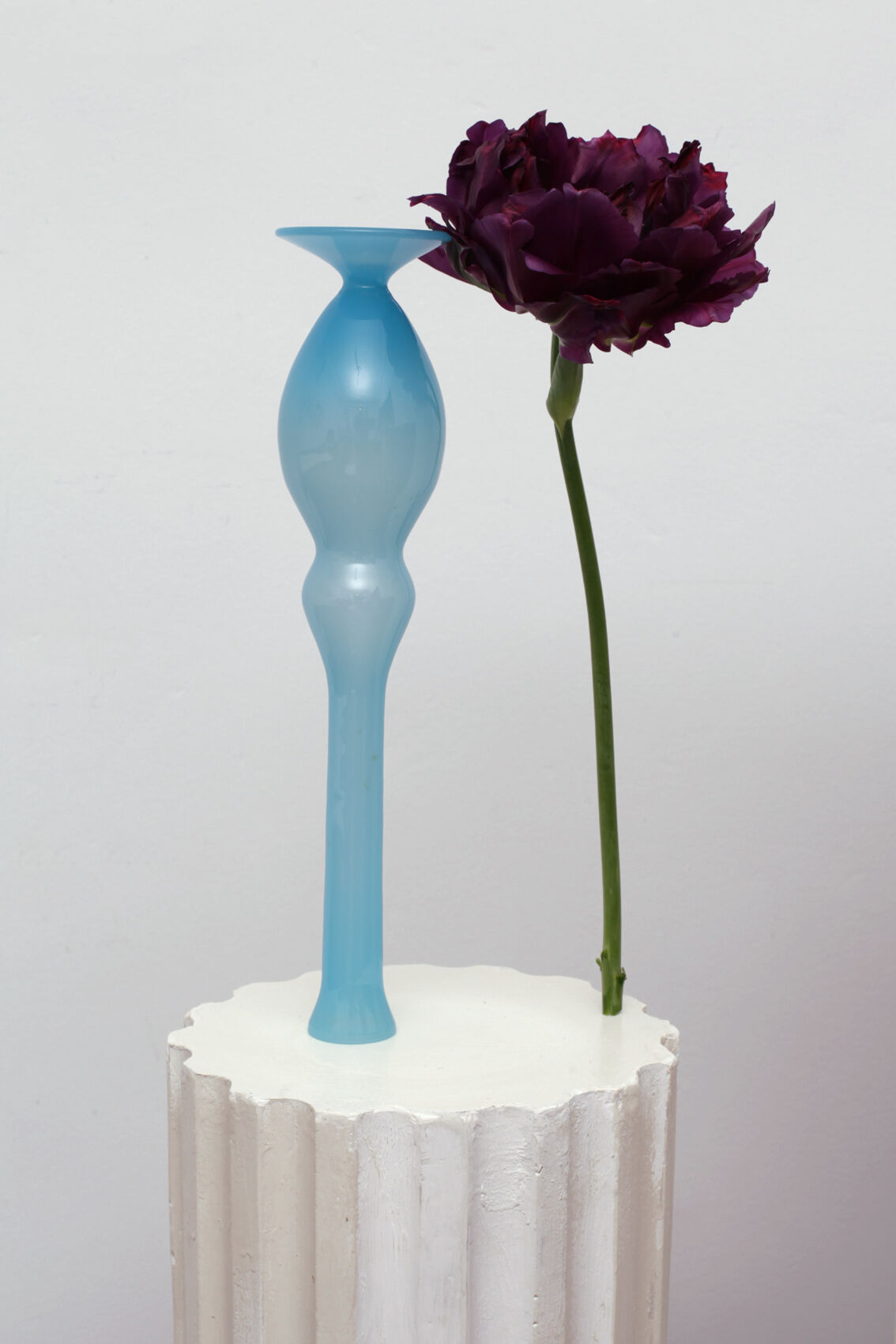 Vase soliflore blue glass