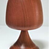 Cinq verres à pied en bois tourné vintage