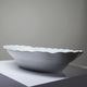 Vintage hollow plate Chastagner Limoges in white porcelain, rococo style.