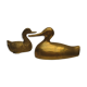 Vintage brass duck duo
