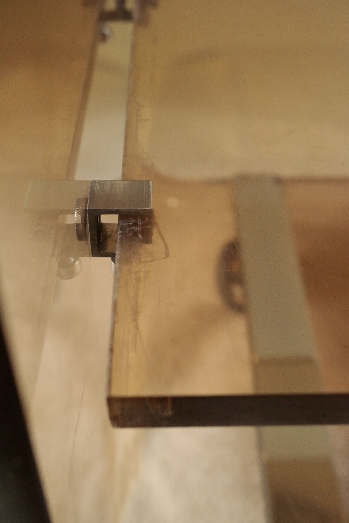 Vintage plexiglas coffee table by Michel Dumas