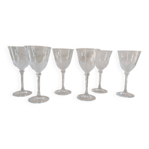 6 verres à pied Cristal