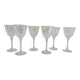 6 verres à pied Cristal d’Arques Folia – années 1970-1980