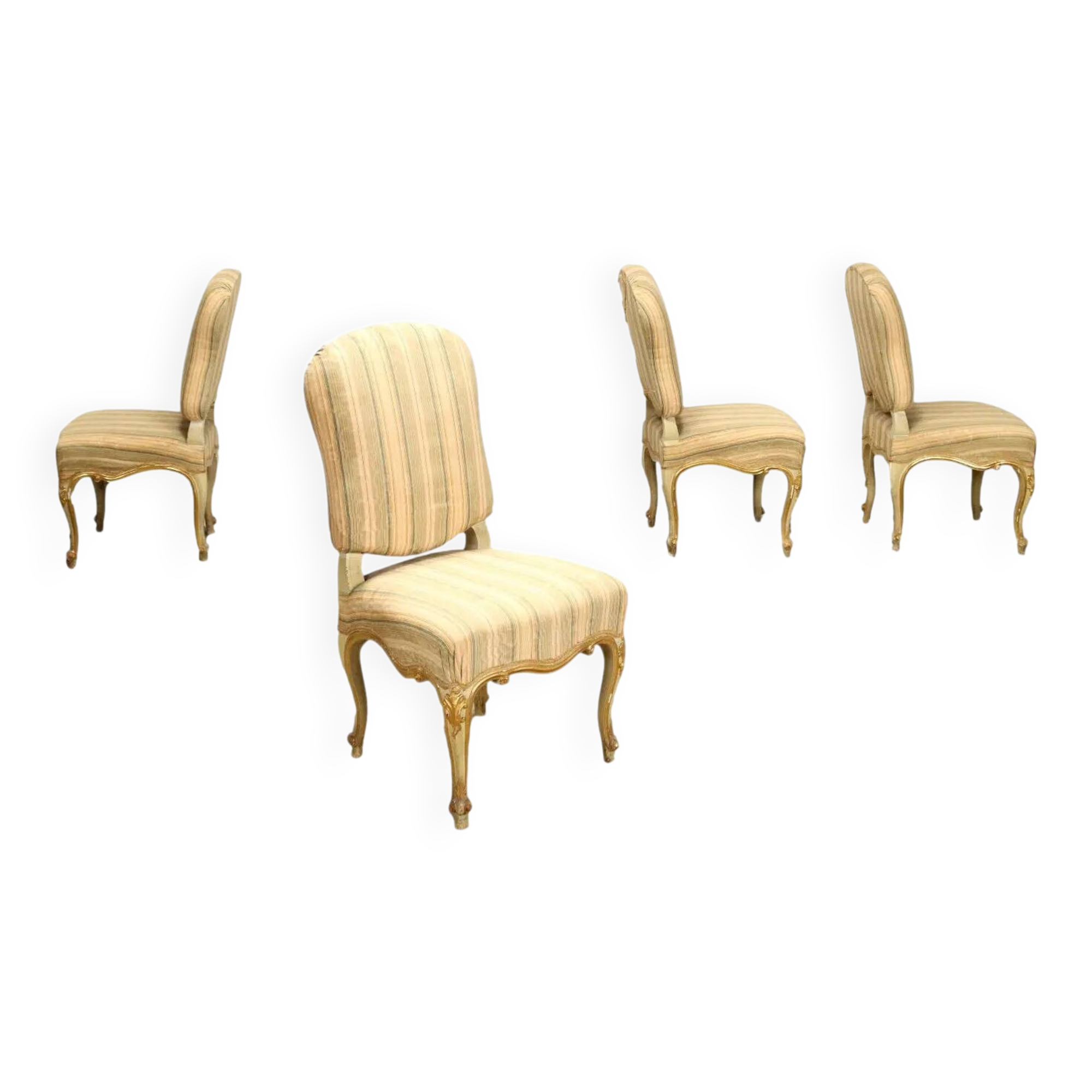 4 chaises en bois, Italie, XIXe siècle
