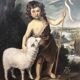 Painting Oil on canvas after Murillo Saint Jean Batiste early 20th century