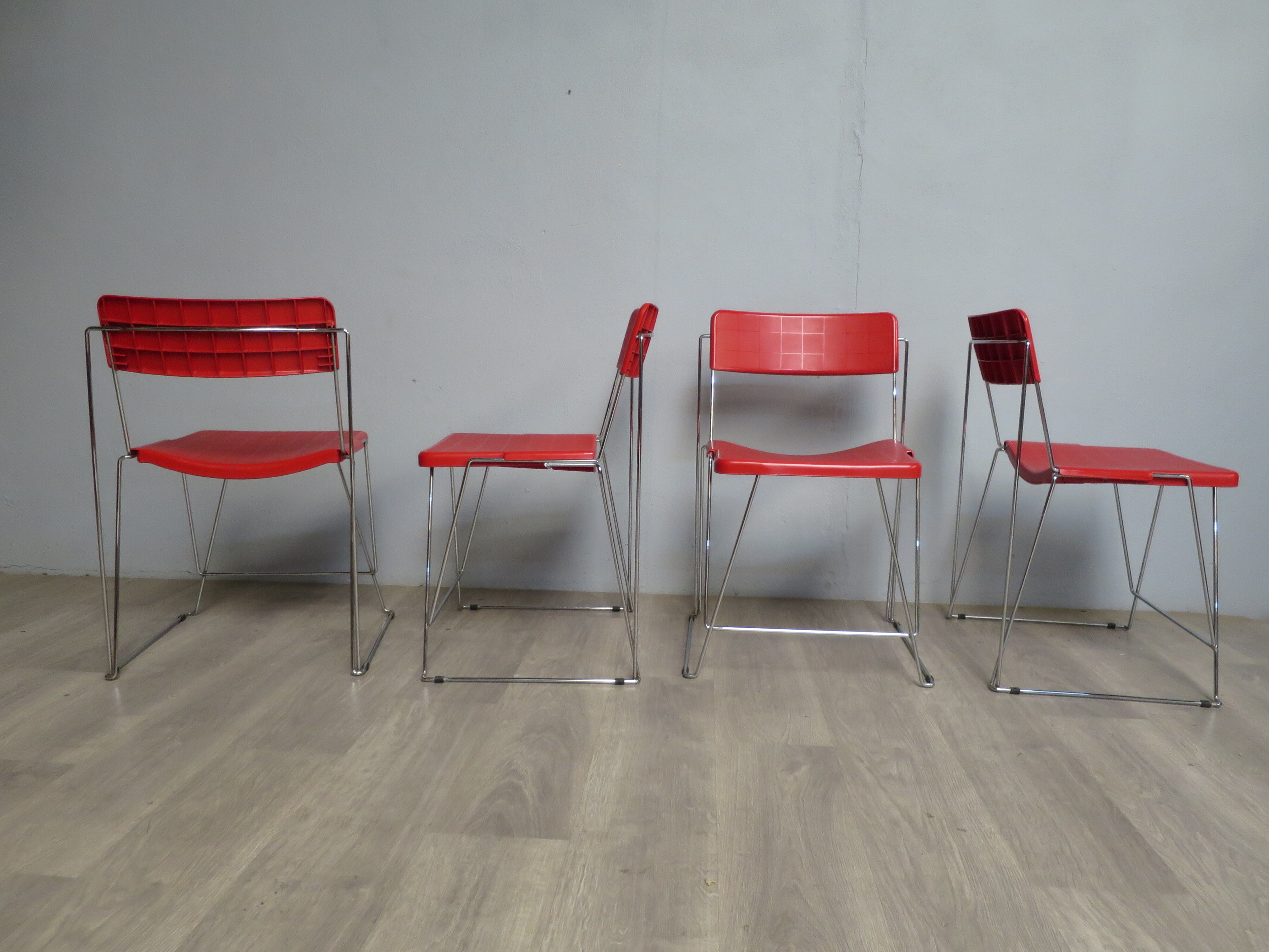 Set of 4 chairs V line Magis by Andries and Hiroko Van Onck