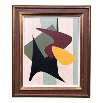 Peinture abstraite sur panneau