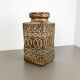 Fat lava pottery floor vase, Bodo Mans Bay Ceramics, Germany, 1970s