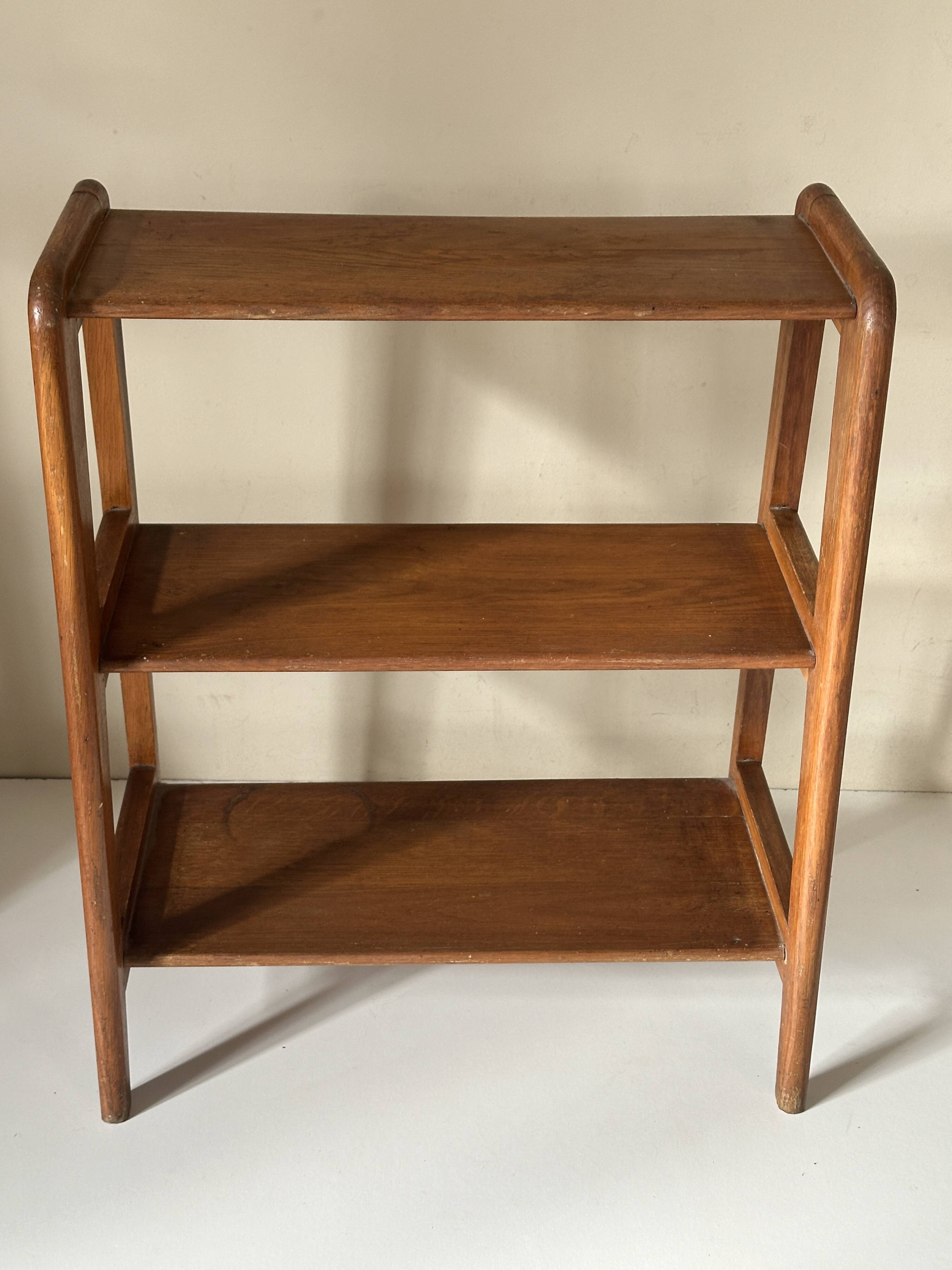 Oak shelf design vintage reconstruction 60s