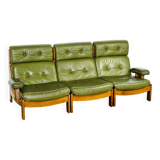 Vintage Scandinavian leather sofa from the 1960s.