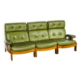Vintage Scandinavian leather sofa from the 1960s.