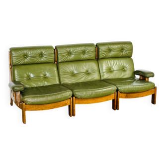 Vintage Scandinavian leather sofa 1960