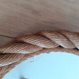 Sisal round mirror