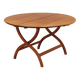 Table basse ronde en acajou, design danois, années 1970, production : Danemark